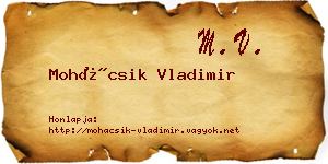Mohácsik Vladimir névjegykártya